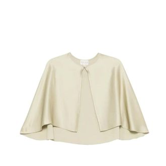 Forte_Forte Mantello in Raso Envers - - Jackets - Donna - Beige - S
