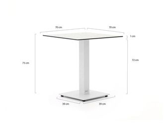 Forza Furniture Forza Orta tuintafel 140x80x73cm