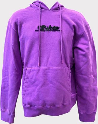Off-white Mens Chunky Logo Slim Hoodie Orchid - Purple - Size Small