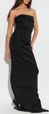 Rick Owens Wool Sleeveless Dress, Womens, Black