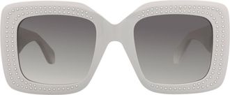 Alaia 52mm Novelty Square Sunglasses in Grey Grey Grey at Nordstrom Rack