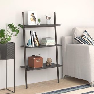 vidaXL Estanter&iacute;a Inclinada De 3 Baldas Negro 64x34x116 Cm Vidaxl