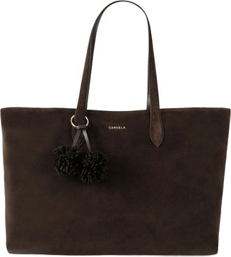 Carvela Womens Suede Pia Slouch Tote Bag - Brown - One Size