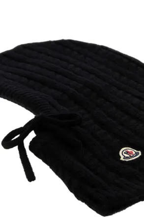 Moncler COLLAR Alpaca Blend Knit Balaclava - Black