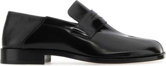 Maison Margiela Black Leather Tabi Loafers