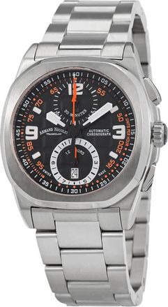 Armand Nicolet JH9 Chronograph Automatic Black Dial Mens Watch A668HAA-NO-MA4680A