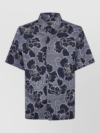 Les Deux charlie poppy short sleeve floral shirt