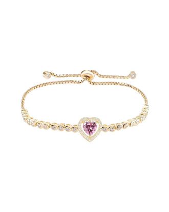 Gabi Rielle Color Forward 14K Vermeil Crystal Halo Pull-Cord Bracelet