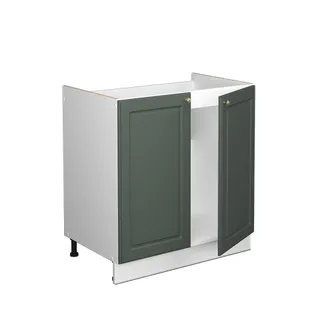 Vicco Armario Bajo Para Fregadero Fame-line, Verde Dorado Casa De Campo, 80 Cm, Et Antracita Vicco