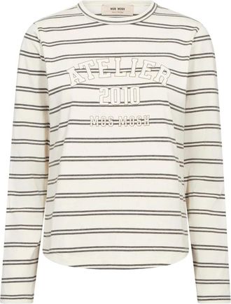 Mos Mosh Lange Mouw Tops - Dames - Longsleeves - Wit - S - Tops