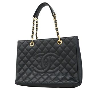 Chanel Black Grained Calfskin Tote Bag (Pre-Owned)