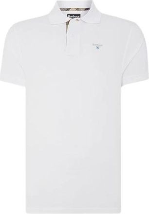 Barbour Klassieke Tartan Piquet Polo - Heren - Polos - Wit - XL - Katoen - Tops