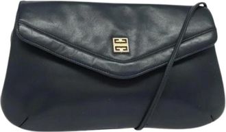 Givenchy Pre-owned Leren Crossbodytas - Dames - Vintage Schoudertas - Blauw - ONE Size - Leer - Vintage
