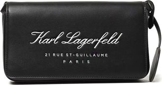 Karl Lagerfeld Hotel Karl Flap Shoulder Bag Tech Leather