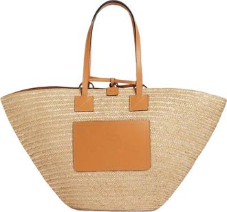 Etro Bolso tote de paja y piel - Bags - Mujer - Beige - ONE SIZE