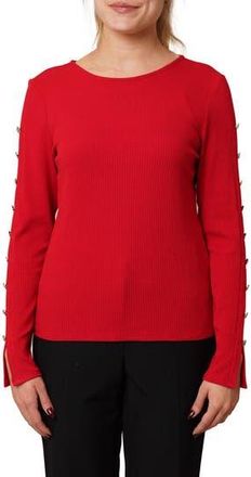 Cyrus Keyhole Long Sleeve Top in Salsa at Nordstrom Rack, Size X-Large