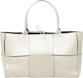 Bottega Veneta Pre-owned Tote Bags, female, White, Size: ONE SIZE Pre-owned Arco Tote