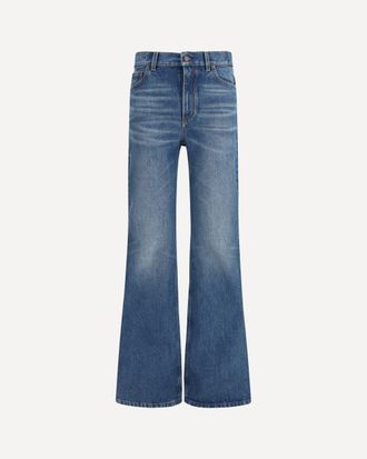 Chlo&eacute; Jeans flared in denim di cotone organico Woman 26