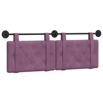 vidaXL Cabecero Colgante Morado Terciopelo Vidaxl