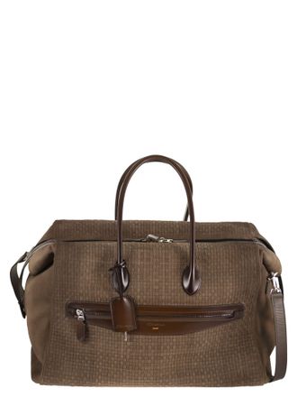Santoni Woven Leather Travel Holdall