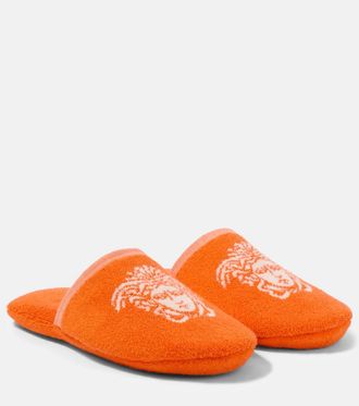 Versace Medusa cotton terry slippers