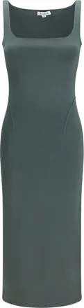 Alaia Fitted Silk-Knit Dress - Verdigris