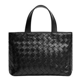 Bottega Veneta Mini Intrecciato Zipped Tote - male - Bottega Veneta - Shopping Bags - Black - ONE SIZE - Bags
