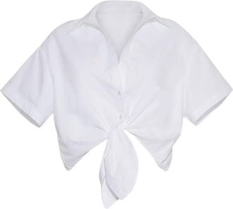 Cara Cara Asbury tied shirt - White