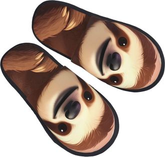 Generic Cotton Slippers You Are Awesome Sloth Breathable Camping Slippers Furry Anti-Slide Slipper For Women Travel Holiday L