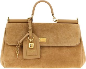 Dolce & Gabbana Beige My Sicily Medium Satchel