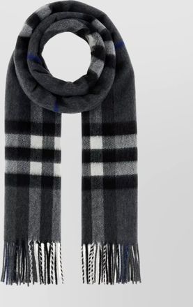 Burberry cashmere scarf embroidered fringe