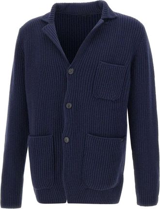 Fay Wool Jacket - Heren - Vesten - Blauw - L - Wol - Truien & Vesten
