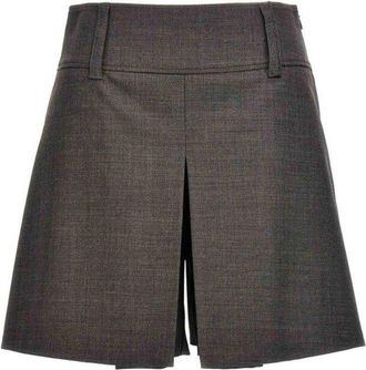 Brunello Cucinelli Dark Grey Wool Blend Shorts, Brand Size 40 (US Size 6)
