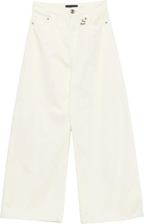 Sportmax Jeans, Dames, Wit, W27, Katoen, Siamese Wide Jeans
