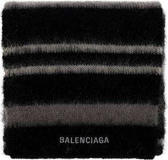 Balenciaga Bufanda con logo bordado - Accessories - Mujer - Negro - ONE SIZE