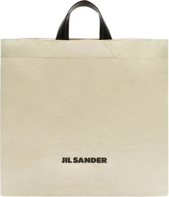 Jil Sander Tote Bag - Dames - Shoppers - Beige - ONE Size - Katoen - Tassen