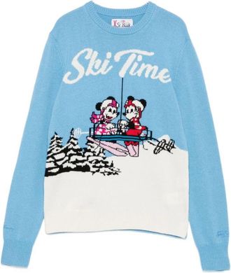 MC2 Saint Barth Dames, Truien, Blauw, Maat: M Wol