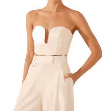 Shona Joy Sara Corset Top In Coconut
