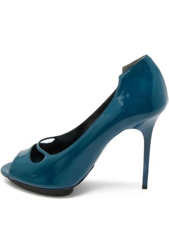 Balenciaga Leren pumps met open neus - Blauw