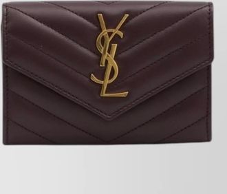 Saint Laurent cassandre lambskin chevron envelope wallet