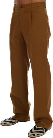 Dolce & Gabbana Mens Brown Stretch Cotton Pants