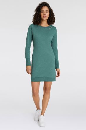 Ragwear Sweatkleid RAGWEAR MENITA O, Damen, Gr. XL (42), N-Gr, gr&uuml;n, Sweatware, Obermaterial: 70% Baumwolle, 30% Polyester, kontrastfarbene Details, unifarben