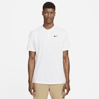 Nike Mens Court Dri-FIT Tennis Blade Polo in White | DJ4167-100