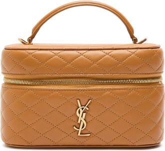 Saint Laurent Gaby Mini Quilted Leather top Handle bag - Camel - One Size