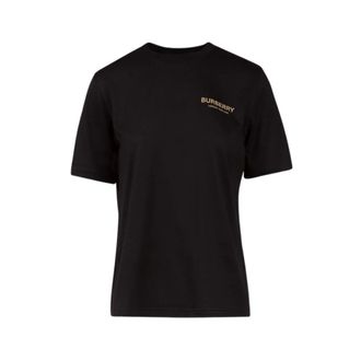 Burberry Jemma T-shirt van katoenmix - Dames - Tops - Zwart - Maat: XS Katoen