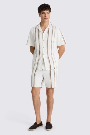 Moss Taupe Stripe Shorts