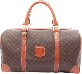 Celine Brown Coated Canvas Pvc Leather Handbag Tote Bag (Pre-Owned)