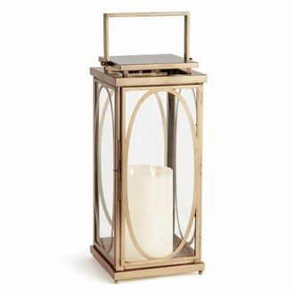 Napa Home & Garden Jace Lantern Candle Holder Large in Gold at Nordstrom