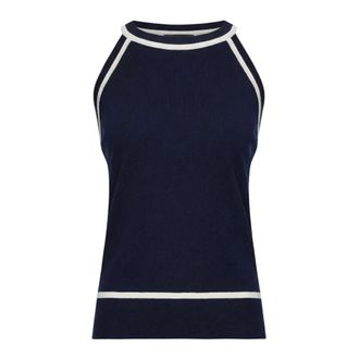 Elena Miro Sleeveless Tops, female, Blue, Size: M Top