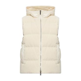 Paul & Shark Chaleco de Plumas con Capucha - Jackets - Mujer - Beige - XS